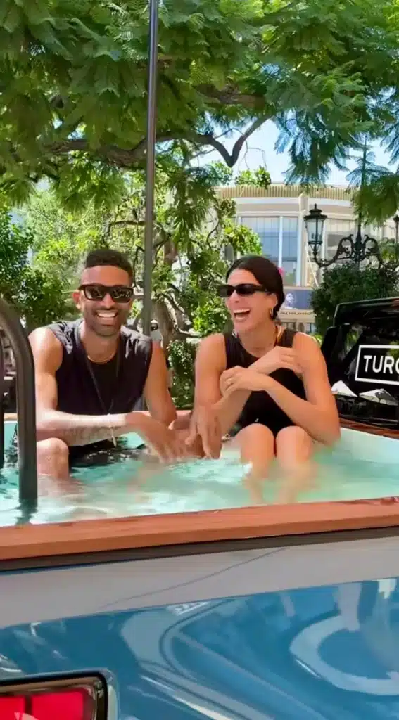 Uber and Turo celebrated their new partnership by literally turning the truck bed of a Rivian R1T into a swimming pool, which they called the 'Pool Truck'
