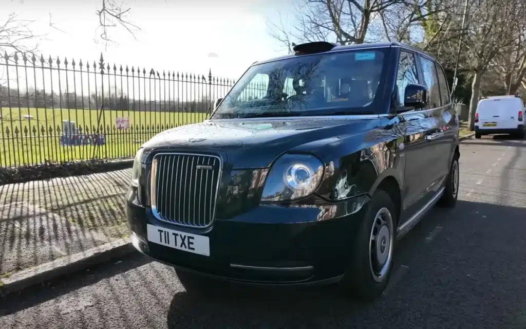 London electric black cab UK Taxi driver