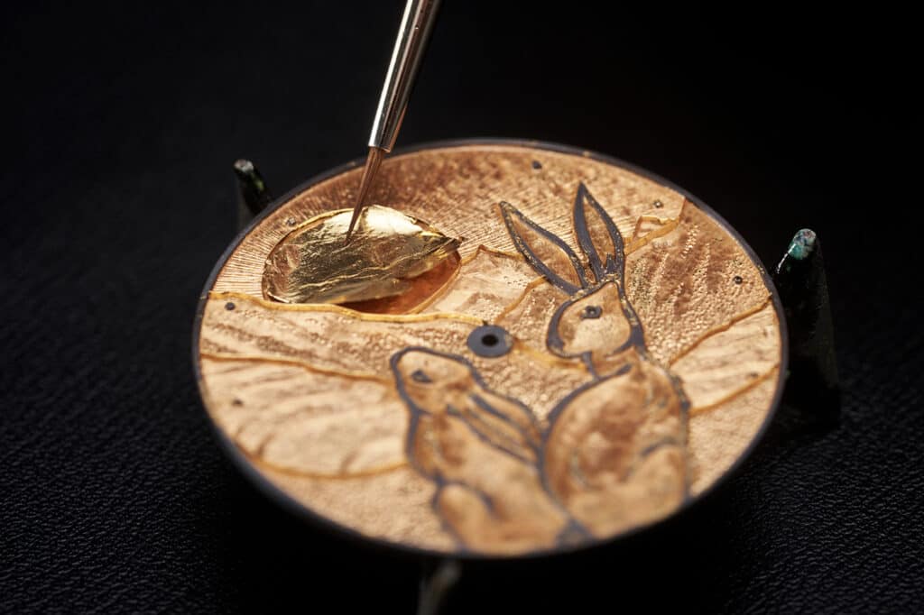 Ulysse Nardin Year of the Rabbit dial close up