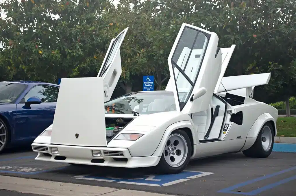 Lamborghini Countach supercar with unique features