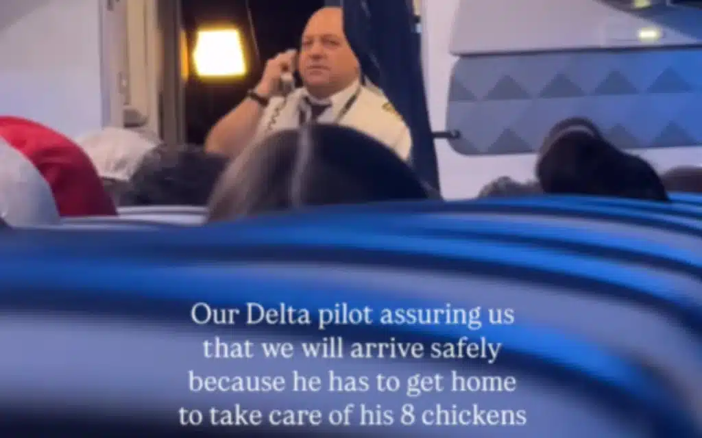 Delta pilot makes hilarious chicken announcement that went viral