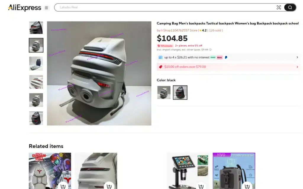 Mysterious Porsche 911 backpacks have started appearing on AliExpress for huge prices with sketchy AI photos
