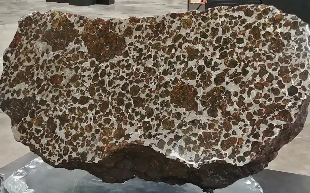 Astonishing Fukang meteorite that fell to Earth and is estimated to be 4.5 billion years old