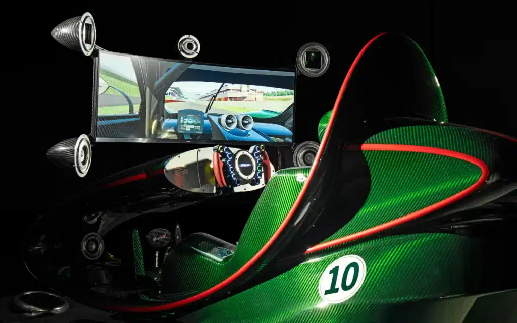 This six-figure Pagani racing simulator modeled after the Huayra R Evo is redefining high-end virtual driving.