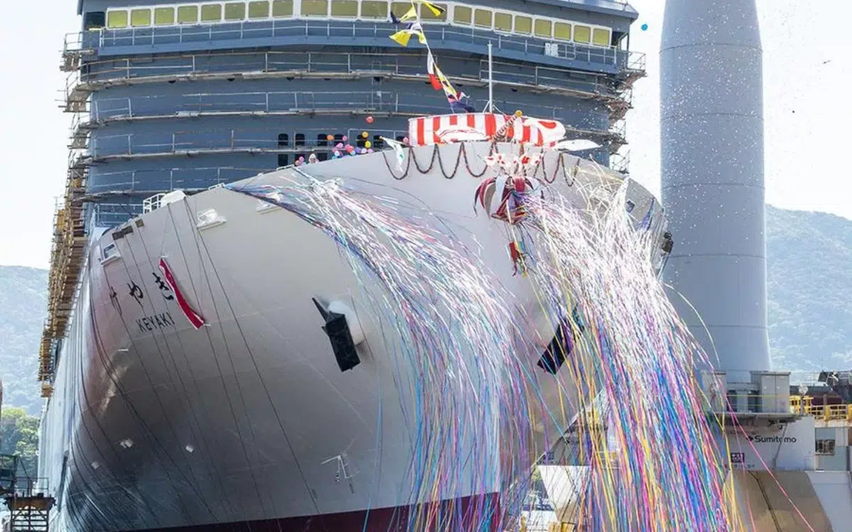 New Japanese car ferry has an innovative energy-saving hull