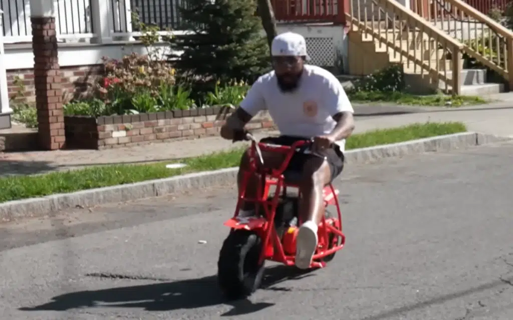 A New York man just bought Temu’s cheapest adult mini bike – the GMB100 – and pushed it to its limit, all for $450.