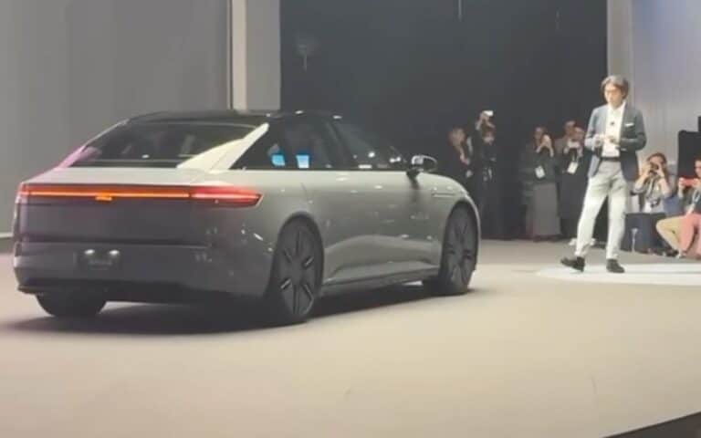 Sony drives car onto stage using PlayStation 5 controller