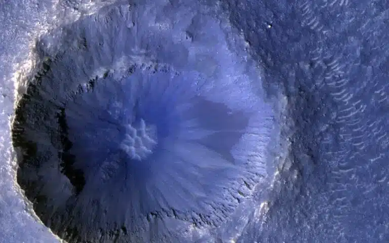 NASA orbiter pictured a 'very recent impact crater' on Mars