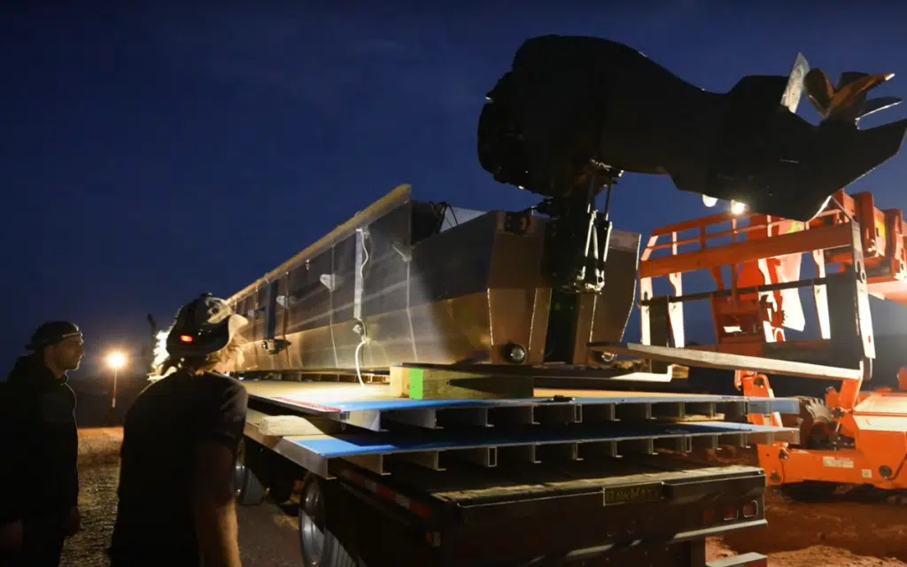 Utah man who built helicopter pad party barge for his Black Hawk has to take it apart to get to the ocean