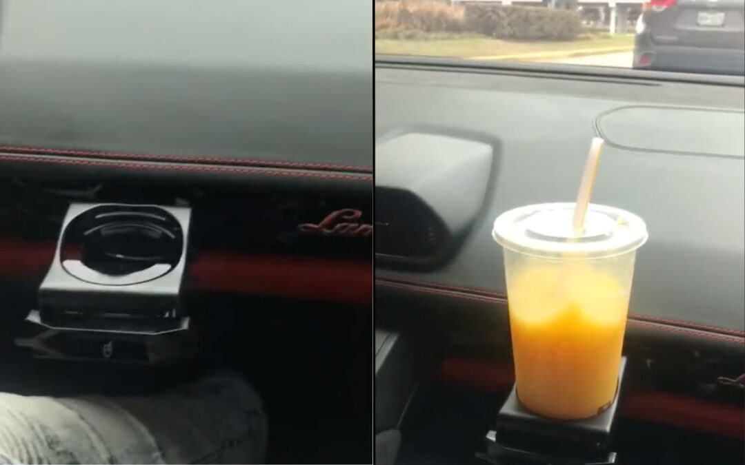 Lamborghini’s $1,000 cup holder only comes if you spec it
