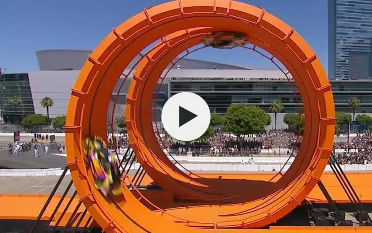 Real life Hot Wheels is an actual thing with a ridiculous double loop