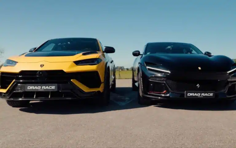 Tuned Lamborghini Urus goes head-to-head in drag race with Ferrari Purosangue, it ends dramatically