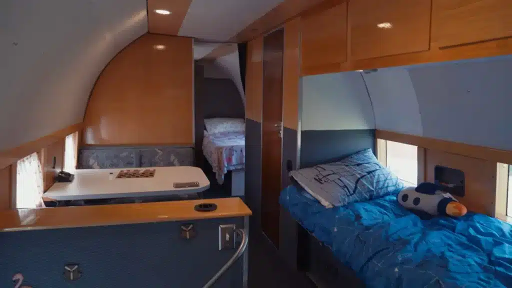 Man turns 1940s plane into road-legal luxury camper van interior