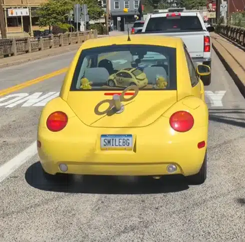 A yellow Volkswagen Beetle, dubbed 'Smile Bug,' just went viral on TikTok, pulling 2.4 million views and proving whimsical cars always win the internet