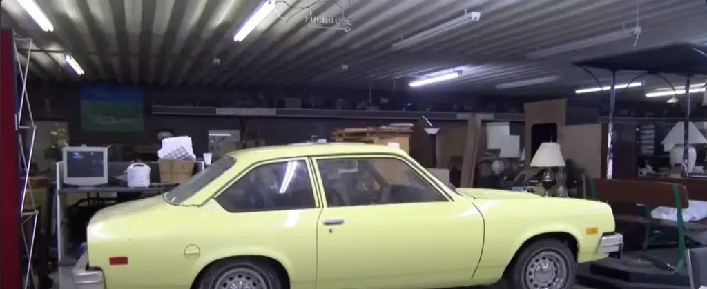 The starring feature of the world's largest time capsule is this 1975 Chevrolet Vega.