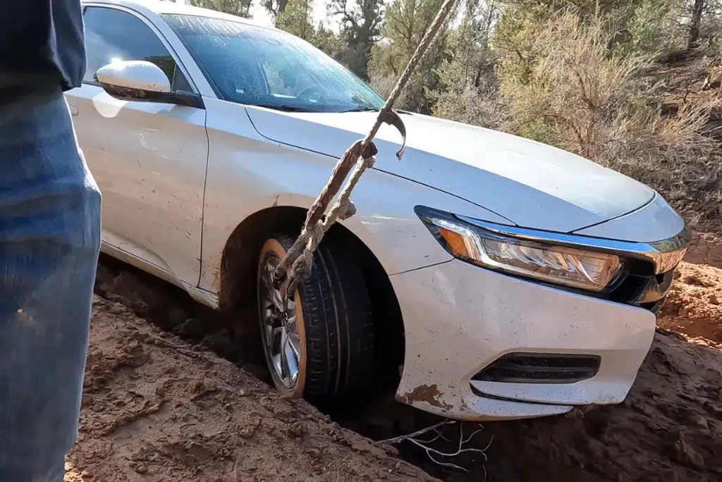 Vehicle recovery team get call about car stuck in Utah mountains and wonder what they were thinking