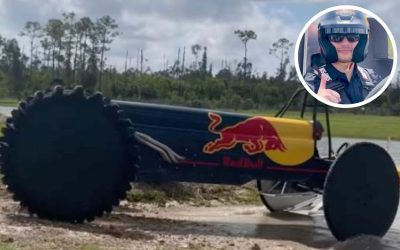 F1 world champ Max Verstappen’s insane mud buggy stunt