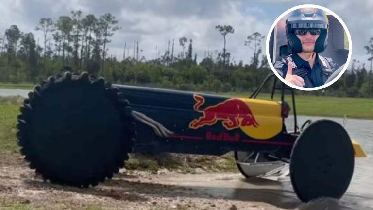 Max Verstappen and his mud buggy in Florida.