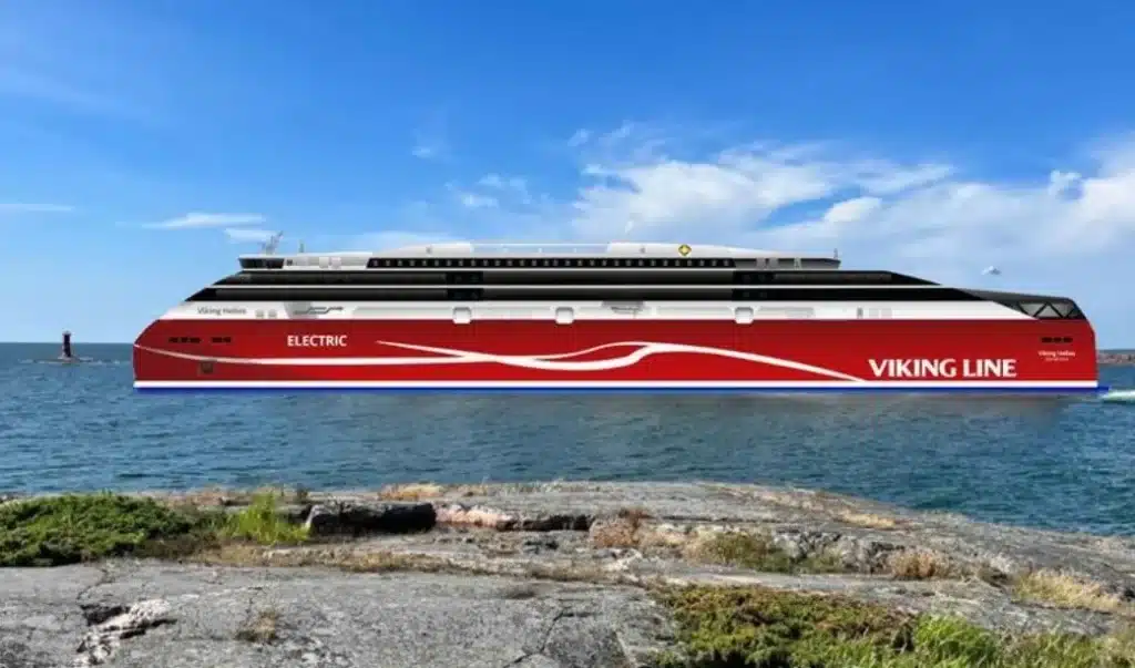 This futuristic ferry will glide across the Gulf of Finland, carry 650 cars and not burn a drop of gas