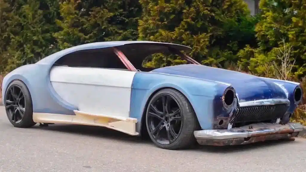 Transformation of BMW into custom Bugatti-inspired Volgatti