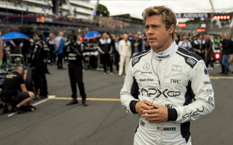Brad Pitt recently had the chance to take part in an actual F1 test with McLaren at COTA