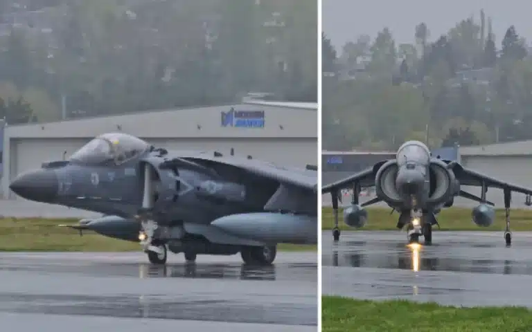 Watch Harrier making B7 turn in awesome footage