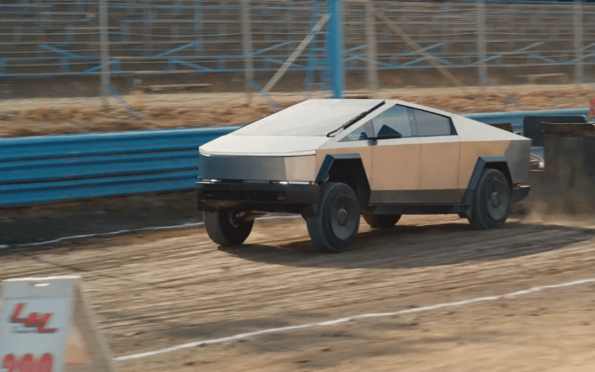 Watch a Cybertruck win sled pull test against EVs