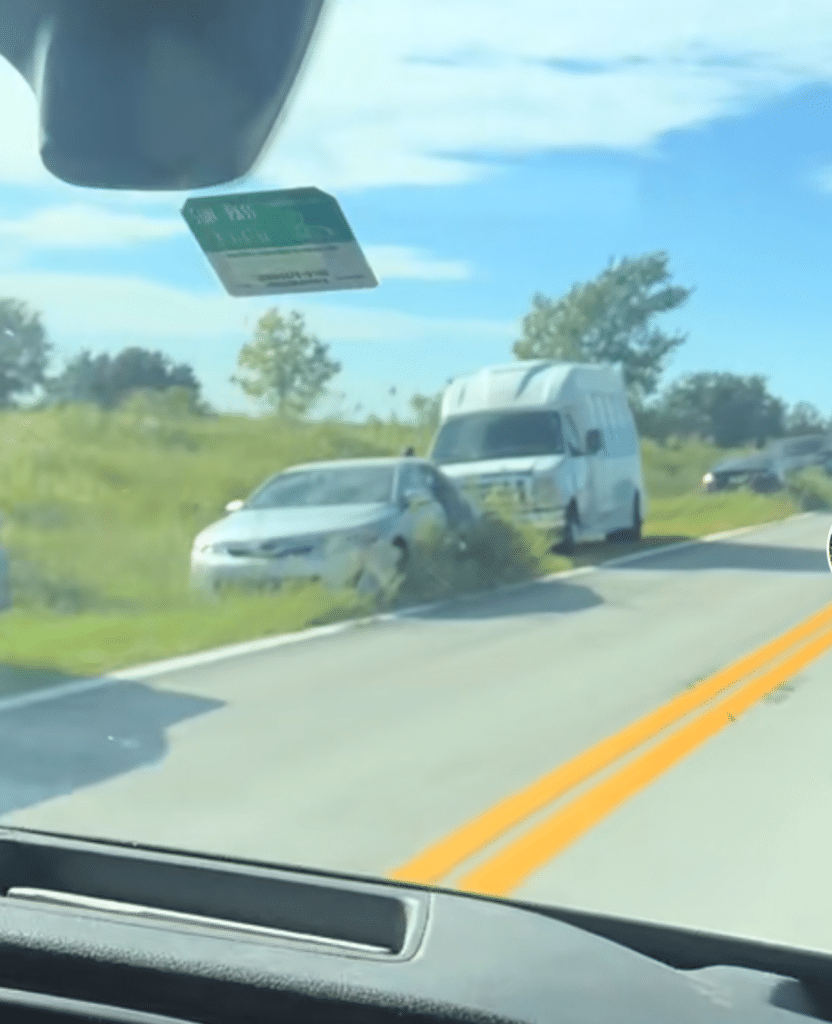 Watch as driver shares video of many cars eerily abandoned on Florida roadside