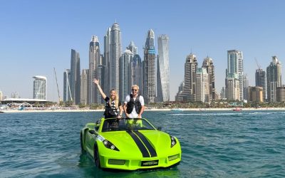 A supercar but it’s a boat – you can now drive a Ferrari or a Chevy Corvette on water
