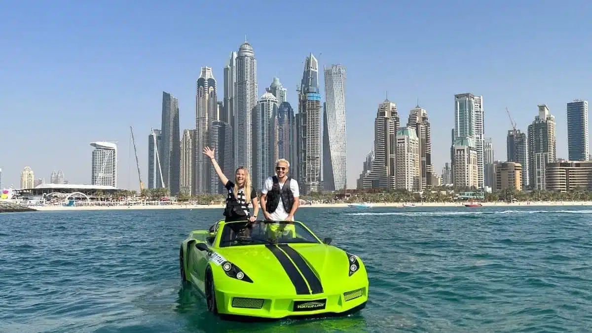 A supercar but it's a boat - you can now drive a Ferrari or a Chevy Corvette on water