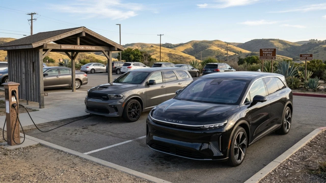 Here's what a Lucid Gravity would cost you for a month in California compared to a gas SUV