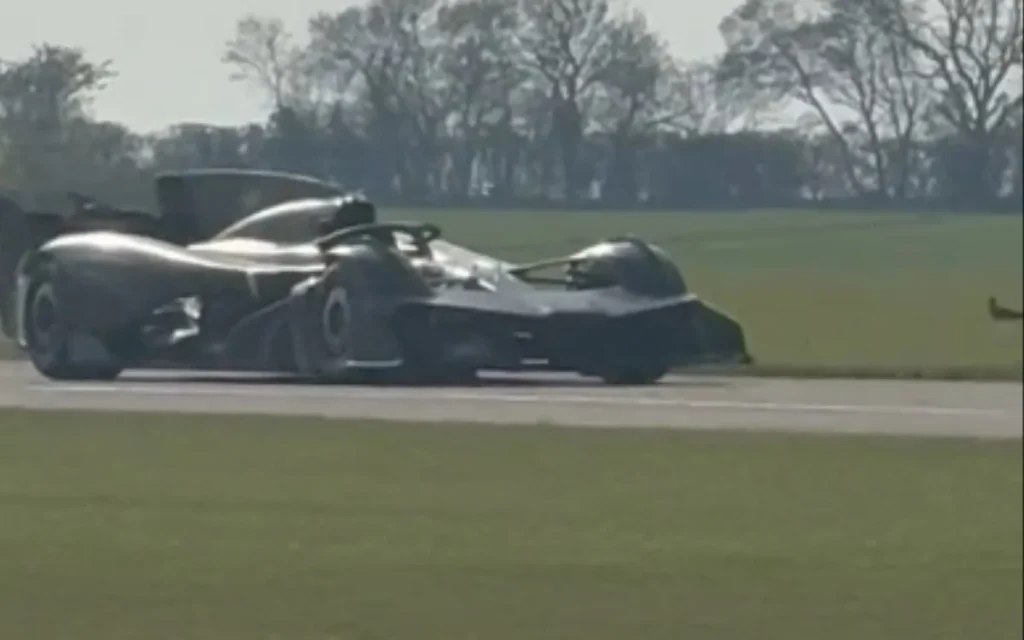 An Aston Martin prototype just appeared looking like an F1 car crossed with a Valkyrie hypercar but the company has revealed nothing about it