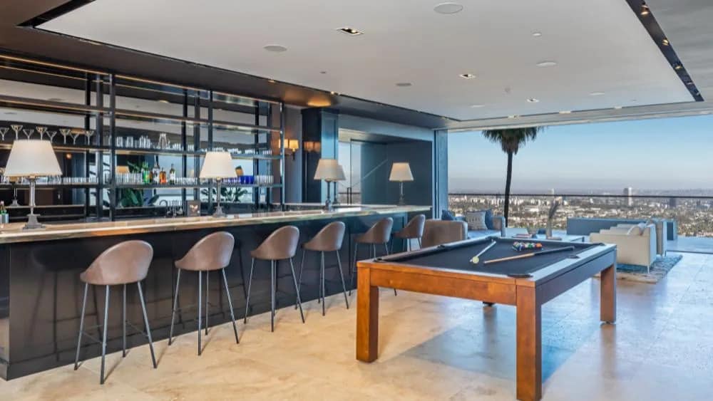 West Hollywood mansion, bar and game room