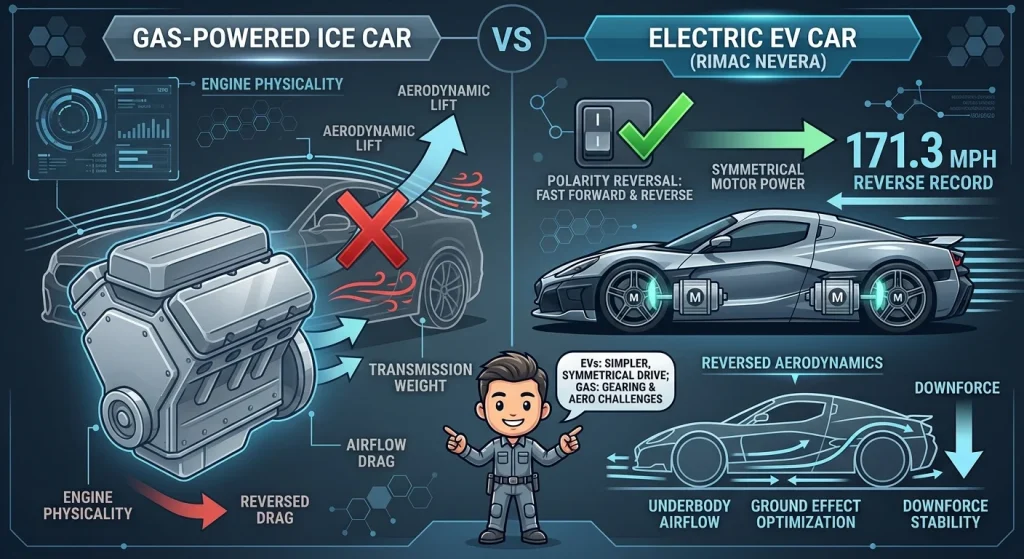 When the Rimac Nevera set a new world speed record driving in reverse, a lot of people asked a very simple question