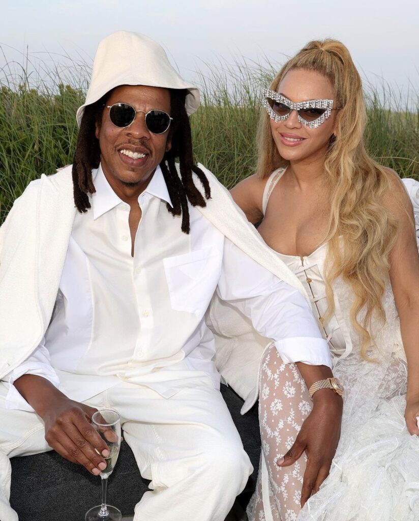 Jay Z and Beyonce at white party 