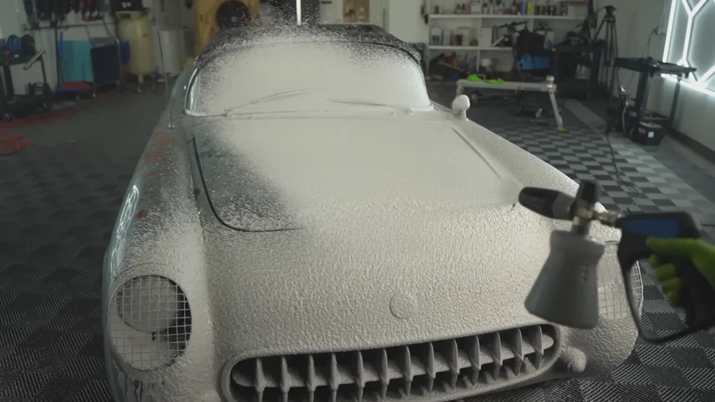 One year after losing her husband woman tears up watching his Chevrolet Corvette sports car roll back into the light for the first time in 53 years