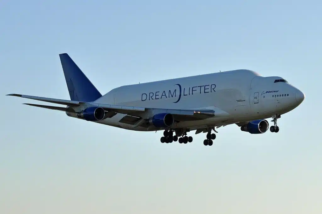 The Boeing Dreamlifter in flight