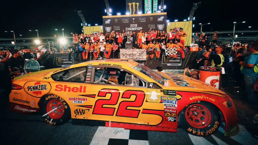 Logano would shock the NASCAR world by winning his first Cup title in 2018.