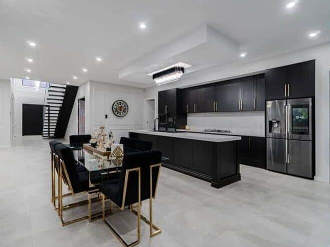 Living room and kitchen of Craigieburn house bought with crypto.com money