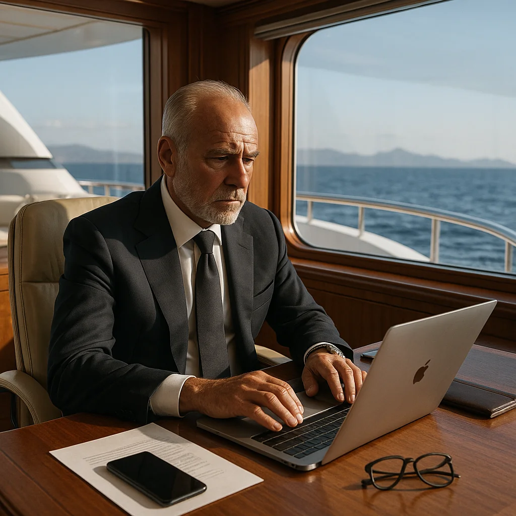 Billionaires swap home offices for 'working from yacht' with high‑tech floating offices