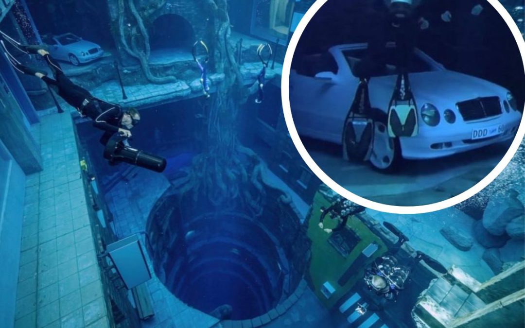 There’s a sunken Mercedes at the bottom of the world’s deepest pool