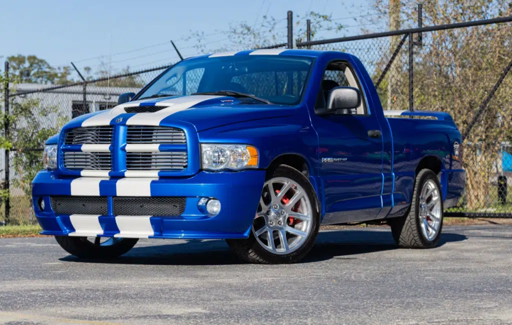 The 500hp pickup truck Dodge Ram SRT-10 with a Viper V10 engine and manual transmission truck setup is now cheaper than its original MSRP
