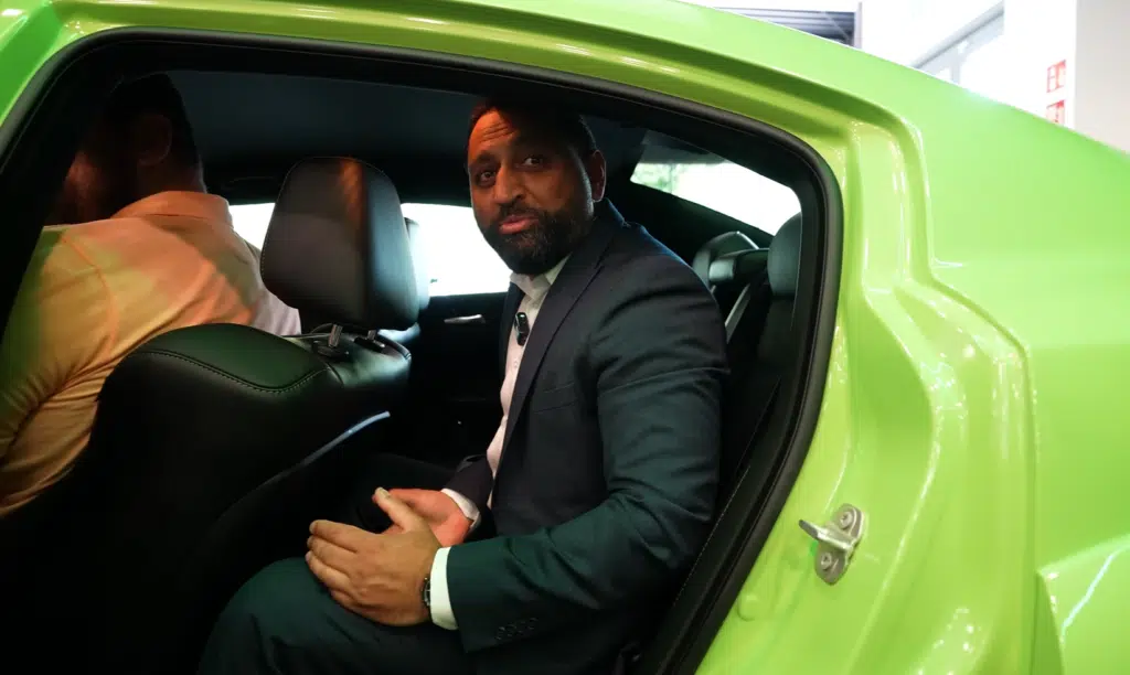 The dream car hunt tests muscle cars like the Dodge Demon and Ford Mustang to see which can fit the 7’2” Dutch Giant comfortably and safely