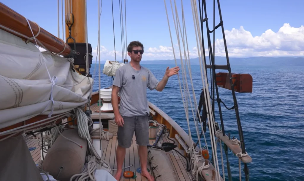 YouTuber who bought a 100-year-old rotten ship for $1 shows the rigging powering his world voyage