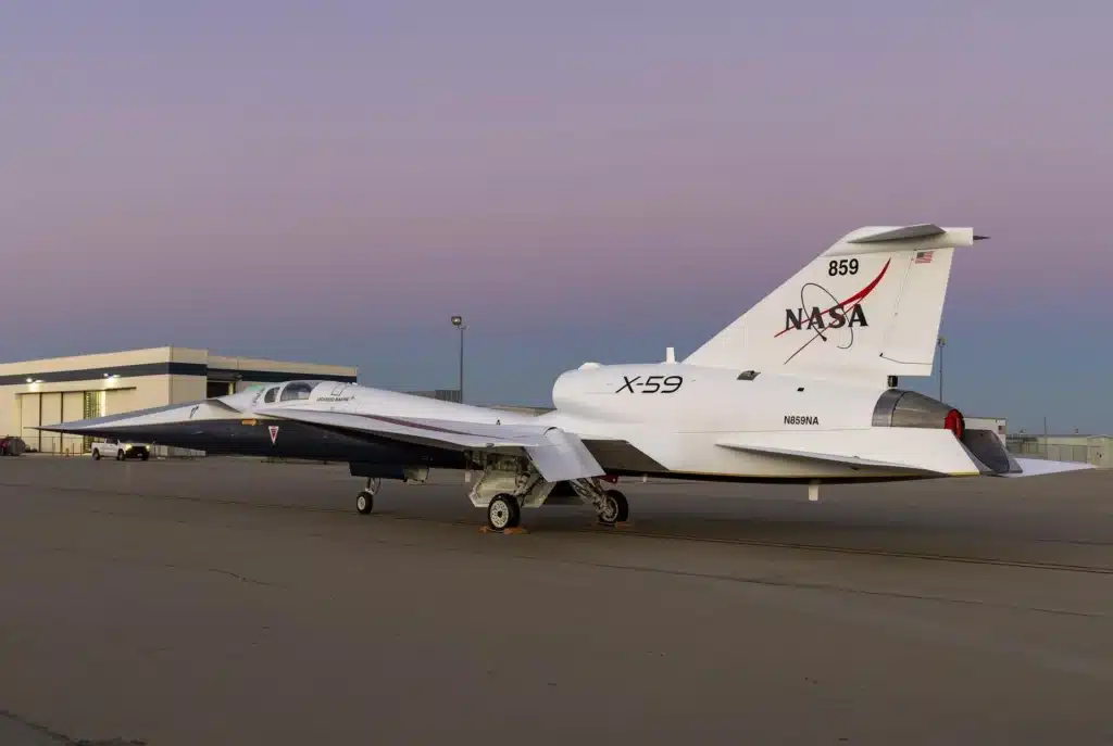 X-59 model tested in wind tunnel as NASA nears no-boom supersonic flight
