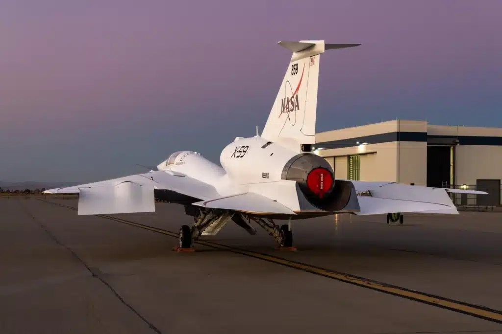 X-59 model tested in wind tunnel as NASA nears no-boom supersonic flight