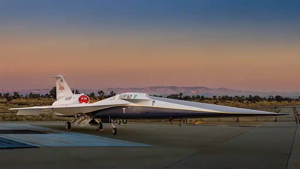 X-59 model tested in wind tunnel as NASA nears no-boom supersonic flight