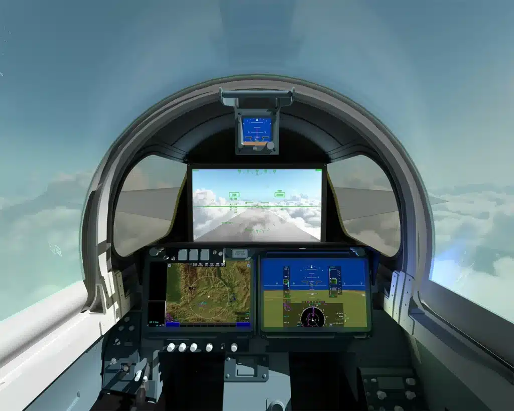 X59-cockpit-plane-with-no-forward-facing-windows-in-a-century