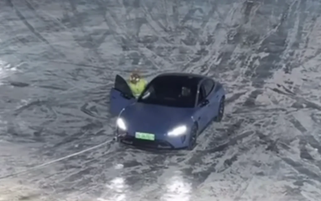 Tesla faced a rocky moment in an ice pit test conducted in China, designed to push vehicles to the limits of winter driving. 