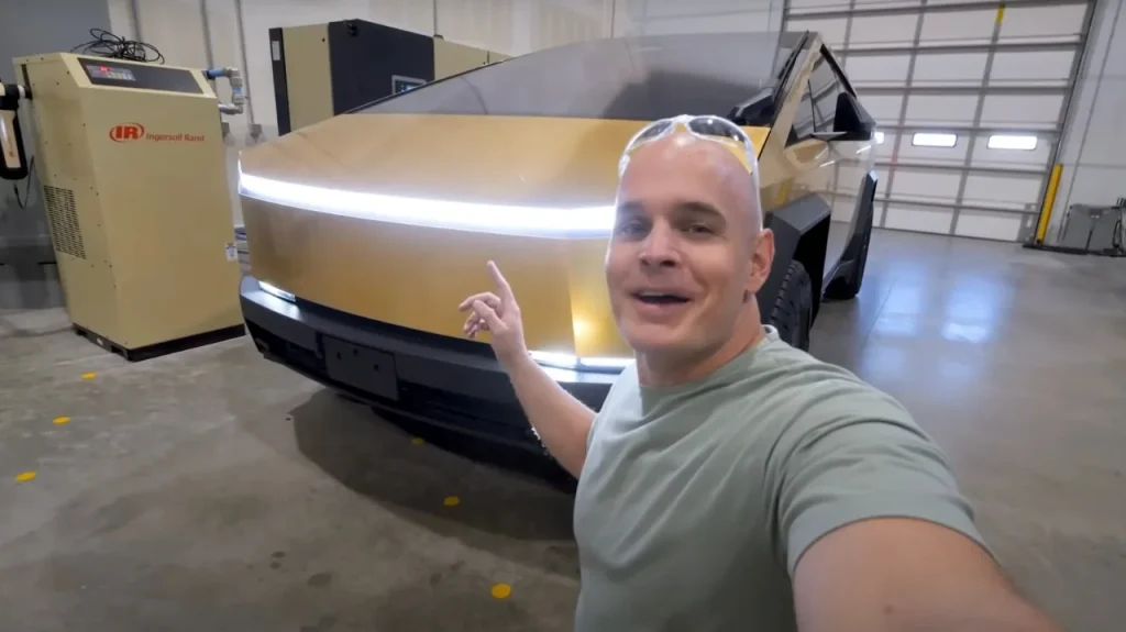 Years ago, a Utah YouTuber JerryRigEverything customized his Tesla Cybertruck with real 24-karat gold as part of an interesting experiment